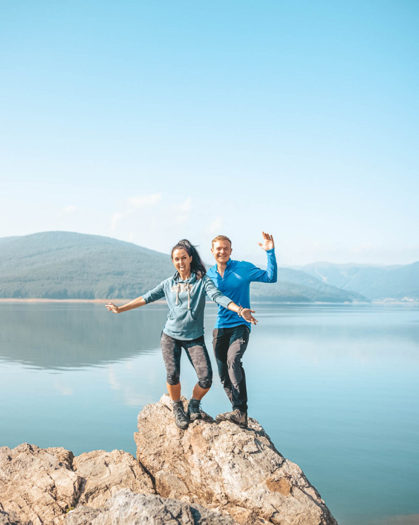 Having fun before starting the hike of Mount Korab, the highest peak of Albania and Macedonia