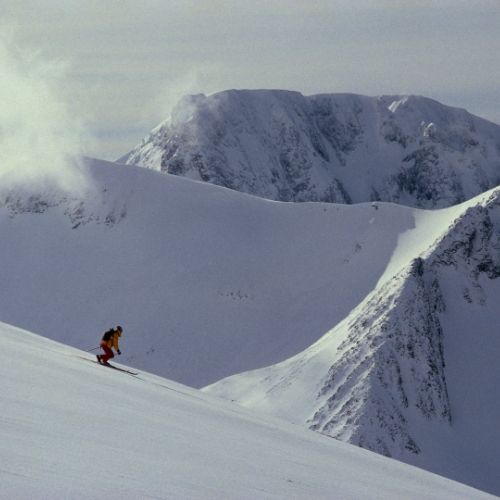 Skiing in the Mountains